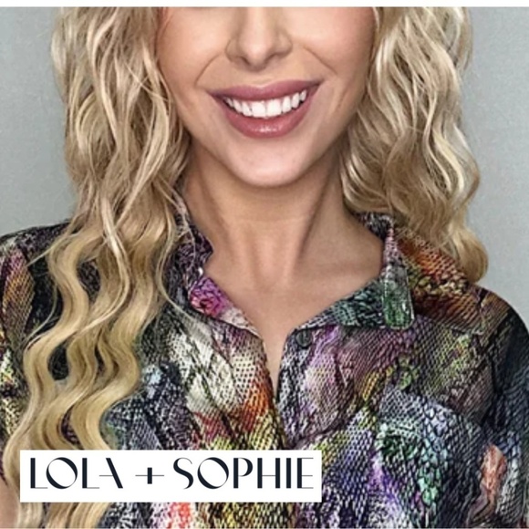 Lola & Sophie colorful Python shirt, M, CB2259 - Picture 1 of 8